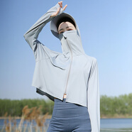 誠悠 防曬衣女冰絲防曬服夏季戶(hù)外電動(dòng)車(chē)風(fēng)衣透氣冰感皮膚衣 【短帽檐】灰色