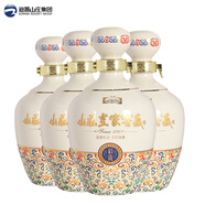 山莊皇家窖藏彩瓷52度彩瓷濃香型白酒純糧釀造整箱裝450ml*4 52度 450mL 4瓶