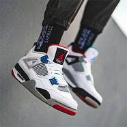 耐克（NIKE）男女鞋新款 Air Jordan 4 AJ4時尚休閑緩震運動籃球鞋 CI1184-408452-146 紅藍鴛鴦 36