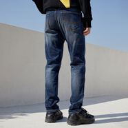 杰克·瓊斯（JACK&JONES）25年男裝潮流修身直筒彈力休閑百搭深色牛仔褲長(zhǎng)褲子男士四季男褲 深牛仔褲035涼感 31 175 W31/L30