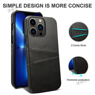 睿思派 適用蘋果手機殼可插卡輕奢皮革半包手機套iPhone雙卡包一體新款防摔簡約商務男女款純色高級 黑色 iPhone 12 Pro