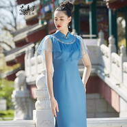 木真了（MOZEN）木真了新款改良夏季新品修身顯瘦中國風(fēng)旗袍901 11色 L