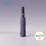 天堂 全自動(dòng)雨傘三折 10骨加固一鍵開收易甩干簡約晴雨傘 紫蘭