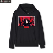 火影忍者長(cháng)袖衛衣2020秋冬季加絨新款男女衣服曉組織宇智波鼬佩恩動(dòng)漫周邊秋冬季帽衫 斑 黑色(需要加絨請備注) L）