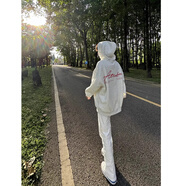 棉致美式連帽衛(wèi)衣男春秋冬季新款寬松潮流加絨加厚外套男學(xué)生百搭上衣 LM114灰色【高品質(zhì)】25 XL 120-140斤