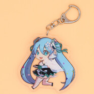 Vocaloid公主殿下米酷miku蔥娘亞克力掛件掛飾鑰匙扣動漫周邊蔥娘深海少女亞克力掛件 初音團扇 買二送一