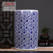 瓷小奴-景德鎮手工陶瓷花瓶瓷器花插青花瓷箭筒卷軸缸書(shū)字畫(huà)缸帽筒雨傘桶 A--大胖款