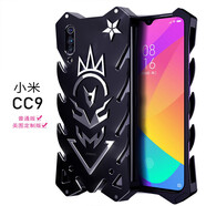 龍豈 小米10pro手機殼金屬邊框保護套play變形金剛cc9pro防摔5g全包mi cc9e定制潮 小米cc9美圖定制版 火神：黑色