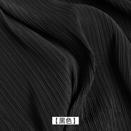 褶皺布料diy手工立體百褶肌理畫婚慶背景裝飾壓褶硬面料 黑色（半米價·拉直量）