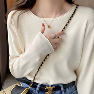 妙奕嘉打底衫女2025新款修身打底內(nèi)搭低領(lǐng)中領(lǐng)冬季磨毛貼身打底衫百搭 卷邊針織長袖打底衫【杏色】 均碼