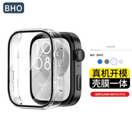 BHO【銷量5萬+】適用華為gt5/5pro保護(hù)殼一體手表膜watch5/4/4pro鋼化膜fit4/pro/gt4/3pro保護(hù)套防摔 Fit3【殼膜一體·透明色】