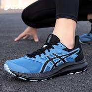 asics亞瑟士男鞋秋冬季新款輕便跑步鞋艾斯克斯緩沖黑武士運動(dòng)鞋子 藍色/黑色-402 39