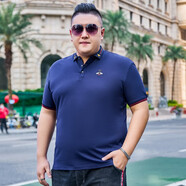 圣彼威朗（SANPIVIRON）大碼男裝POLO肥佬短袖t恤胖子商務(wù)休閑風(fēng)加肥加大碼時(shí)尚翻領(lǐng)半袖 TX169藍(lán)色 3XL(190-210斤)