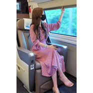淳駿參加婚禮穿的衣服女秋款氣質(zhì)2024秋裝新款高端長(zhǎng)裙神范高級(jí)感粉色 粉色 2XL
