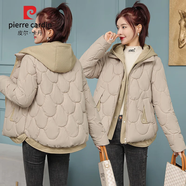 燕潯短外套女裝2025秋冬裝新款設計感小眾短款夾克棉服女休閑拼接棉衣 卡其色 L