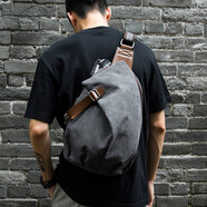 梵者男士單肩斜挎包休閑潮流男包韓版帆布復古斜跨旅行學(xué)生小背包挎包
