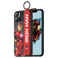 咪咕 iPhone11 Pro max手機(jī)殼蘋果11pro max保護(hù)套 漫威復(fù)聯(lián)正版全包防摔硅膠創(chuàng)意腕帶款支架軟殼 鋼鐵俠
