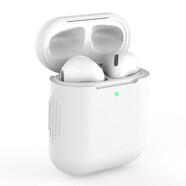賽瑟 藍牙無(wú)線(xiàn)耳機保護套Airpods3液態(tài)硅膠套適用于蘋(píng)果1/2代耳機保護殼純白軟性一體套蘋(píng)果周邊 【Airpods 1/2】通用耳機套【白色】