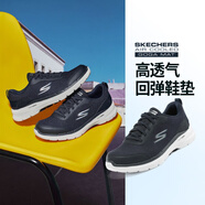 斯凱奇（Skechers）【舒適緩震】男鞋運(yùn)動鞋男跑步鞋運(yùn)動健步鞋秋季休閑跑鞋 海軍藍(lán)色/藍(lán)色 42.5