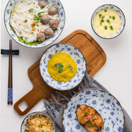 美濃燒（Mino Yaki） 日本進(jìn)口美濃燒 陶瓷碗飯碗日式餐具 進(jìn)口家用瓷盤碟大號(hào)湯碗 7.0英寸面碗【17.8CM*9.5CM】