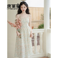 唐菓蜜碎花吊帶連衣裙女025春季新款女裝法式初戀甜美溫柔森系超仙女裙 碎花吊帶裙 S