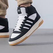 阿迪達(dá)斯 （adidas）男鞋 2025秋季新款運(yùn)動復(fù)古潮流籃球鞋休閑鞋透氣中高幫板鞋 BREAK START-黑白配色 40.5