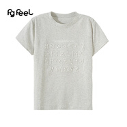 普普風(fēng)2025年夏季女裝新品重工字母繡花T恤QB2T8783S 灰色 均碼