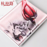 杭絲路真絲絲巾桑蠶絲女中國(guó)風(fēng)長(zhǎng)巾杭州絲綢披肩送長(zhǎng)輩母親禮物 含苞待放-粉色