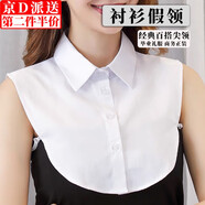 坤隨 襯衫假領(lǐng)子純色假衣領(lǐng)襯衫半身領(lǐng)職業(yè)正裝假衣領(lǐng)百搭春夏季正裝 襯衫假領(lǐng)1件【均碼白色】