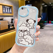 佩諾 蘋果6手機殼iPhone6S保護套plus鏡頭全包防摔奶油波浪紋硅膠軟卡通可愛男女新款創(chuàng)意潮牌掛繩外殼 【啟.奶油殼】藍色邊玉桂狗 蘋果6/6S通用 4.7英寸