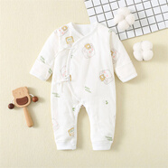 早早翼早產(chǎn)寶寶小碼衣服秋冬48碼50碼連體純棉冬季45超小碼新生特小42 休閑小熊（連） 薄棉 38cm (M) M適合4-5斤寶寶衣長(cháng)40CM