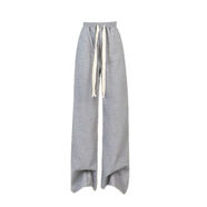 夢伊藍(lán)（MENGYILAN）女童刺繡寬松衛(wèi)衣套裝秋季2023新款大童洋氣闊腿褲兩件套女孩秋裝 乳白色 140