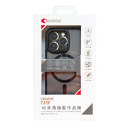 COMMA珂瑪 逸彩撞色磨砂防摔手機(jī)殼 適用于蘋(píng)果iPhone 14系列 黑色丨金屬款丨磁吸 蘋(píng)果14 Pro
