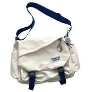 OLOEY韓國ins克萊因藍大容量斜挎包女大學生上課包韓版百搭單肩書包男