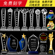 水晶獎杯定制大拇指五角星公司年會企業(yè)優(yōu)秀員工團隊銷冠籃球比賽運動會頒獎獎牌掛牌單位授權創(chuàng)意退伍紀念品 話筒獎杯-中號