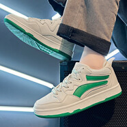 牧比尼夏季新款47加大碼學(xué)生休閑板鞋網(wǎng)紅街拍波鞋時(shí)尚百搭小白鞋旅游鞋 米綠 39