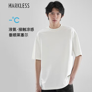 MARKLESS短袖男春夏液氨涼感圓領(lǐng)T恤萊塞爾上衣TXB4659M 白色 XXL 