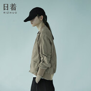 日著（rizhuo）日著原創(chuàng)設計女裝2025秋新款城市輕戶外棒球服飛行員夾克短外套 卡其 M