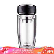 SIMELO德國(guó)施美樂(lè)印象京都加厚雙層高硼硅玻璃杯男女商務(wù)高端水杯 370ML/大師雅黑 370ml