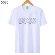 BOSS男士T恤2025夏季新款棉休閑短袖線型疊印潮牌雨果男士圓領(lǐng)百搭圖 白色 3XL