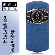 閃森【配鋼化膜】適用于8848 M6手機(jī)殼真皮M6顛峰版手機(jī)套5G尊享版手機(jī)保護(hù)套后殼商務(wù)個性 M6 5G顛峰版-蜥蜴紋-天際藍(lán)【配鋼化膜】