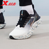 特步（XTEP）特步減震旋10.0跑步鞋男鞋2023夏季網(wǎng)面透氣運動(dòng)鞋減震回彈跑鞋男 黑/帆白/冰島藍 11.0 41