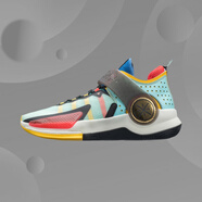 李寧（LI-NING）籃球鞋男2021新款韋德系列裂變7代回彈減震耐磨運(yùn)動鞋 柔水藍(lán)/島嶼藍(lán)ABPR025-5 46