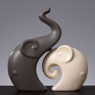 福美林（FUMEILIN）北歐擺件家居飾品擺設(shè)現(xiàn)代客廳酒柜裝飾品擺件電視柜結(jié)婚禮物擺件 北歐情侶象 統(tǒng)一規(guī)格