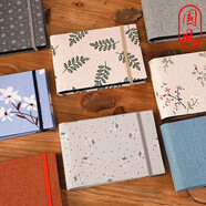 水冊 小相冊6寸100張相冊照片影集本4R素雅國風(fēng)布面系繩插頁(yè)迷你小清新情侶方便攜帶橫版影集紀念冊 小樹(shù)葉