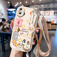 禾殼適用蘋(píng)果8手機殼iPhone7plus新款xr卡通pro防摔8plus潮牌xsmax防摔6s斜跨6全包軟硅膠帶掛繩保護套 【斜挎腕帶掛繩白】ZT0655 蘋(píng)果8