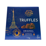 喬慕（Truffles）原裝進(jìn)口松露形巧克力70%可可脂原味黑巧克力美味零食圣誕禮物 藍色大自然禮盒裝1kg保質(zhì)期到5月