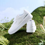 361°運動(dòng)男鞋秋冬季情侶復古厚底增高小白休閑板鞋子男672426611-1