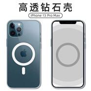 SiUNYOO【裝殼動畫】Magsafe蘋果13透明殼13Promax手機磁吸殼13mini保護套 【蘋果13PM透明磁吸殼】帶裝殼動畫音效震動