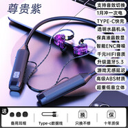 息尼【德國品牌】藍牙耳機頸掛脖式TYPE-C麥克風(fēng)適用華為蘋果柏林之聲藍牙耳機超長續(xù)航大電量超強音質(zhì) 尊貴紫 標配
